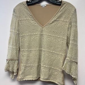 Lapis Tan Patterned Top